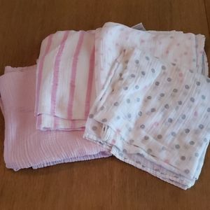 Set of 4 Aden Swaddle Blankets